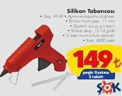 APRİLLA SICAK SİLİKON TABANCASI fiyat ve kampanya bilgisi